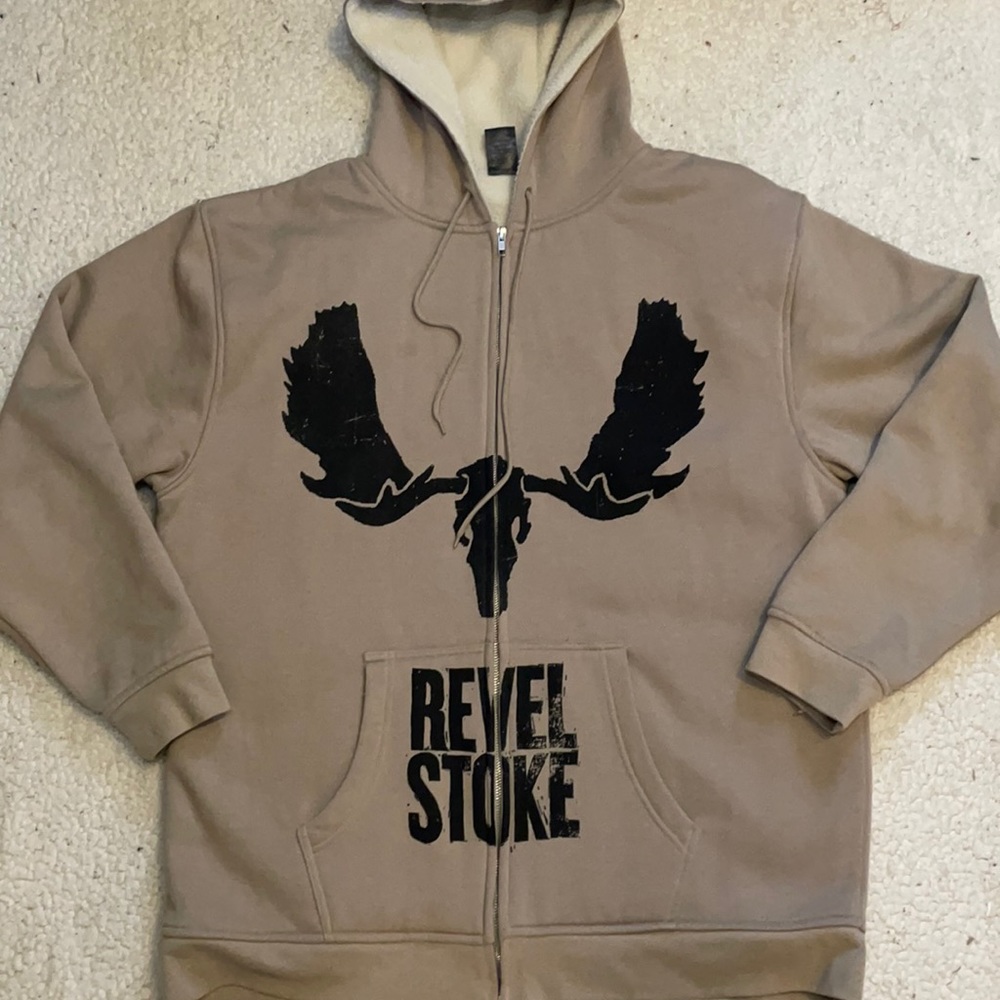 Mens Revel Stoke Fleece Hoodie Jacket 2XL